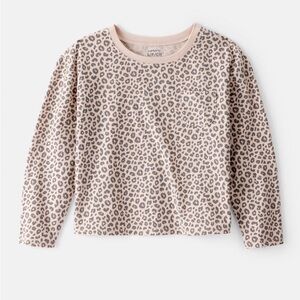 NWT Carter's Girls Leopard Print Long Sleeve Top